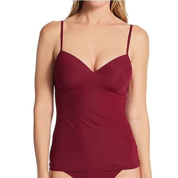 HANRO NWT HANRO Allure Bra Camisole Underwire Dark Burgundy Size 34C - Picture 2 of 7